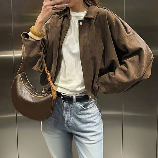 💗ÚLTIMO DÍA - PROMOCIÓN💗Chaqueta de piloto con efecto ante de moda para mujer