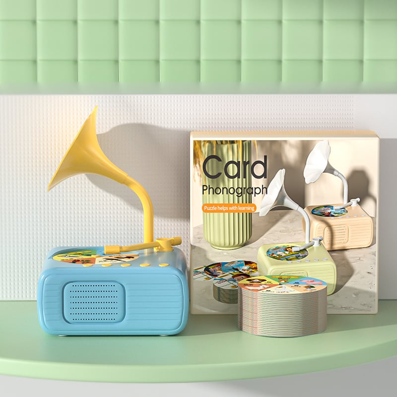 🏆Vente flash⚡Vente chaude 50% de réduction 💥🎶Phonographe pour enfants avec 99 cartes👶Machine à histoires phonographique pour l'éducation précoce