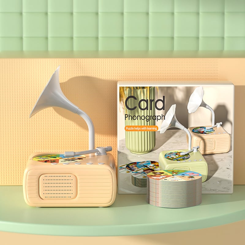 🏆Vente flash⚡Vente chaude 50% de réduction 💥🎶Phonographe pour enfants avec 99 cartes👶Machine à histoires phonographique pour l'éducation précoce