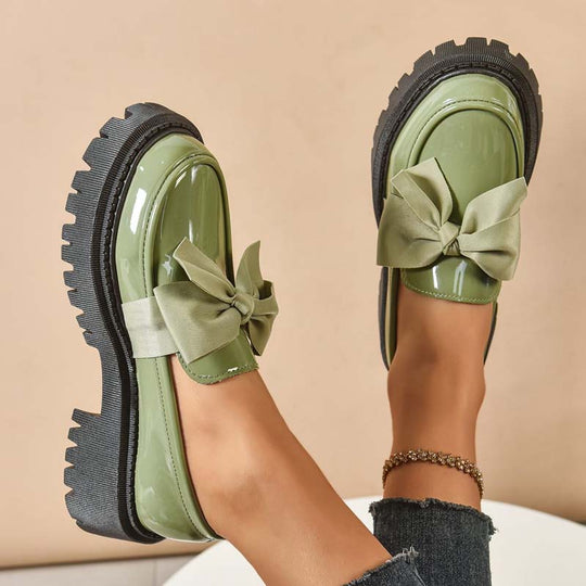 💗DERNIER JOUR - PROMOTION💗Mocassins à plateforme chic et doux avec nœud