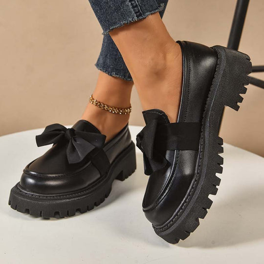 💗DERNIER JOUR - PROMOTION💗Mocassins à plateforme chic et doux avec nœud