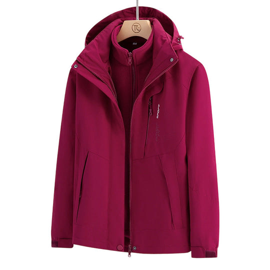 📢¡¡¡60% DE DESCUENTO!!!⏰Chaqueta 3 en 1 para mujer con triple protección para exteriores, multicolor