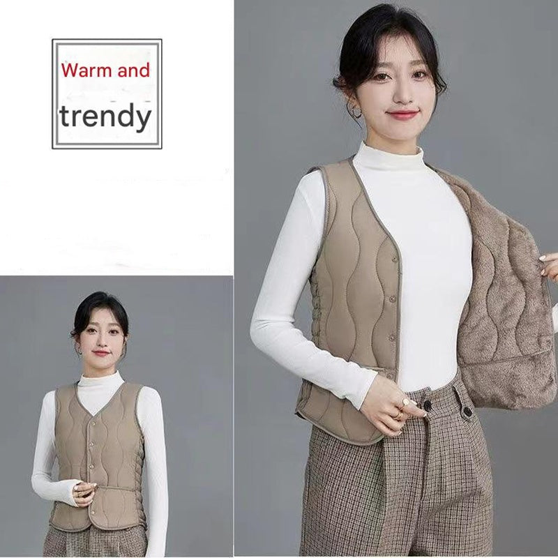 Slim Fit Quilted Vest for Women