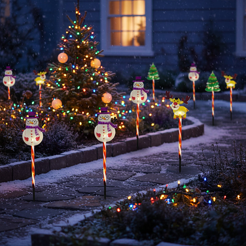 🎄Luces de estaca festivas de jardín con brillo cálido