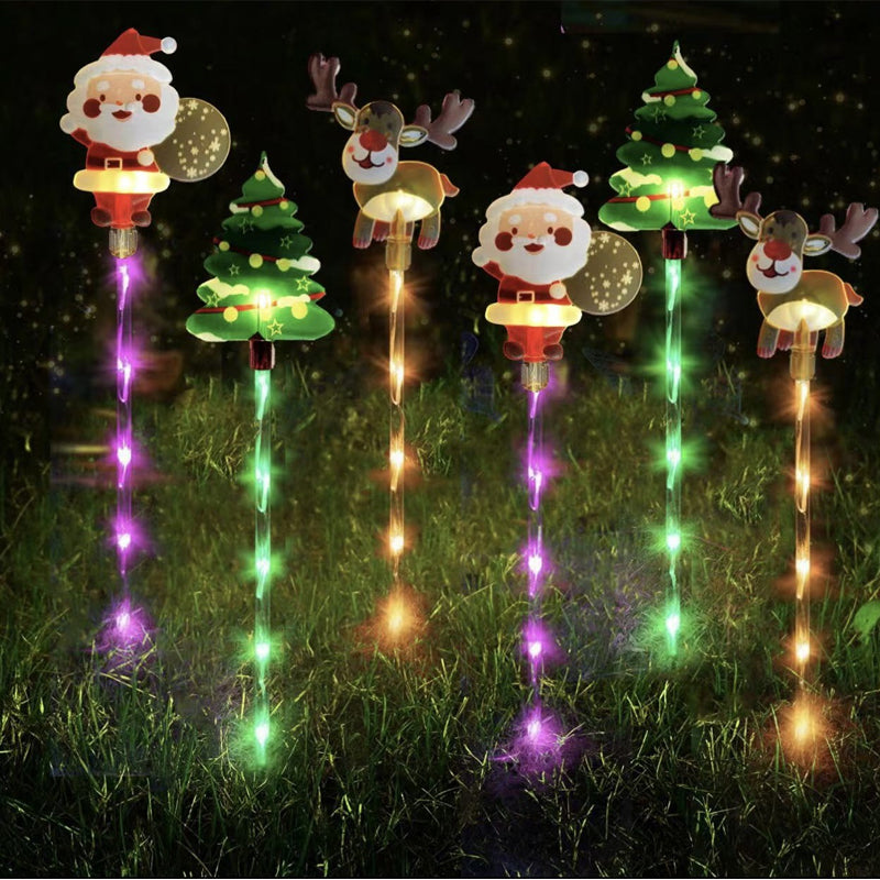 🎄Luces de estaca festivas de jardín con brillo cálido