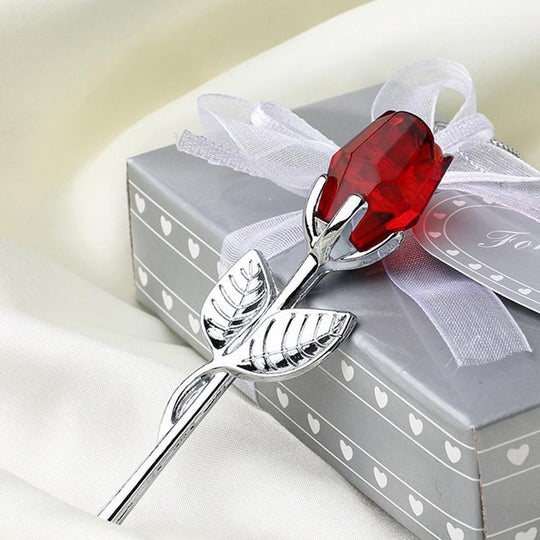 Rosa di cristallo in metallo con amore eterno, regalo senza tempo per San Valentino, festa della mamma, compleanni e anniversari, resistente all'acqua & Decorazione regalo personalizzata con design in cristallo resistente per matrimonio