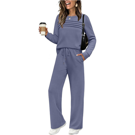 Haut ras du cou pour femme & Ensemble pantalon à cordon de serrage