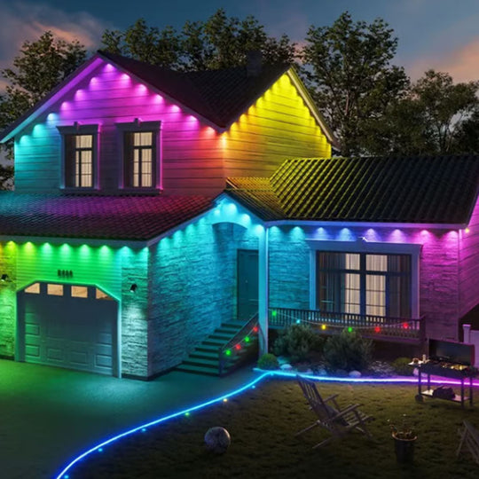 Bande lumineuse LED étanche intelligente pour l'intérieur et l'extérieur