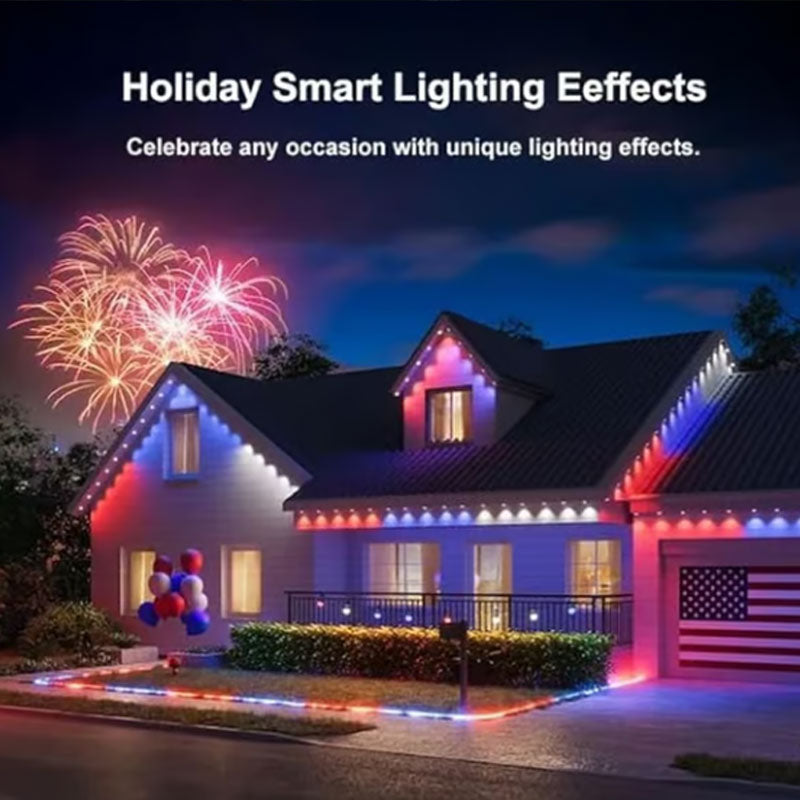 Bande lumineuse LED étanche intelligente pour l'intérieur et l'extérieur
