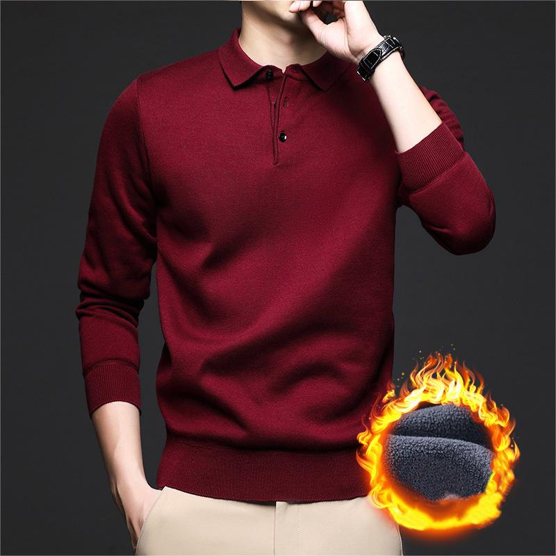Choix de cadeau : pull épais rembourré à revers pour homme.