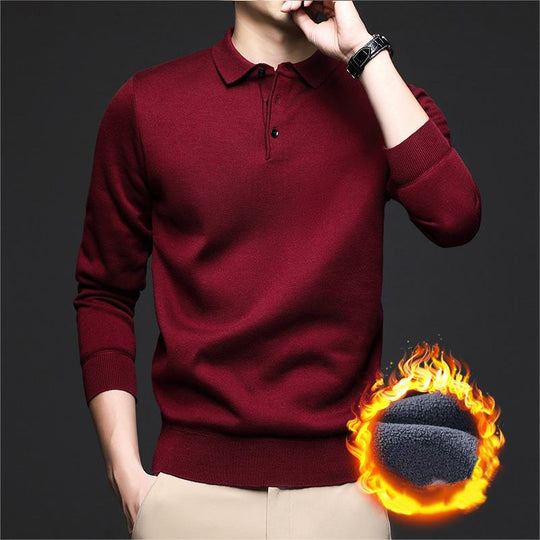 Choix de cadeau : pull épais rembourré à revers pour homme.