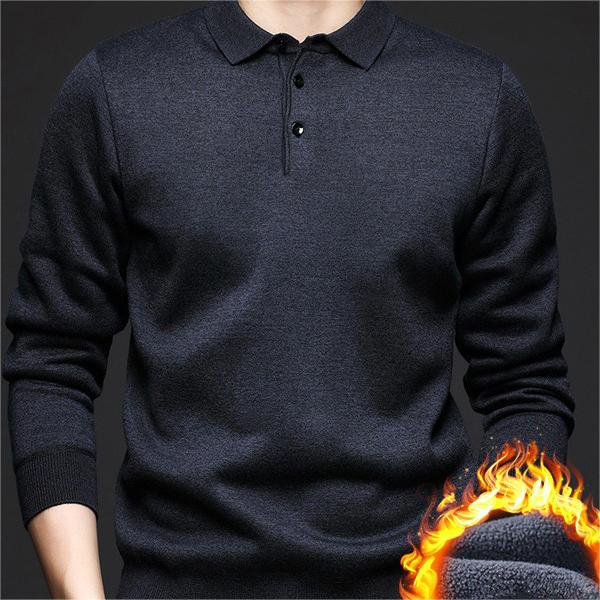 Choix de cadeau : pull épais rembourré à revers pour homme.