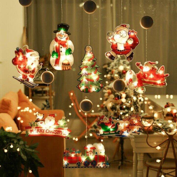 🎅Venta anticipada de Navidad🎄Luces colgantes navideñas para ventanas