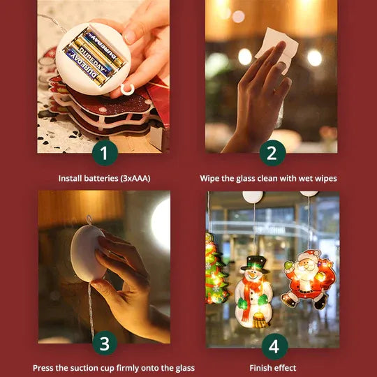 🎅Venta anticipada de Navidad🎄Luces colgantes navideñas para ventanas