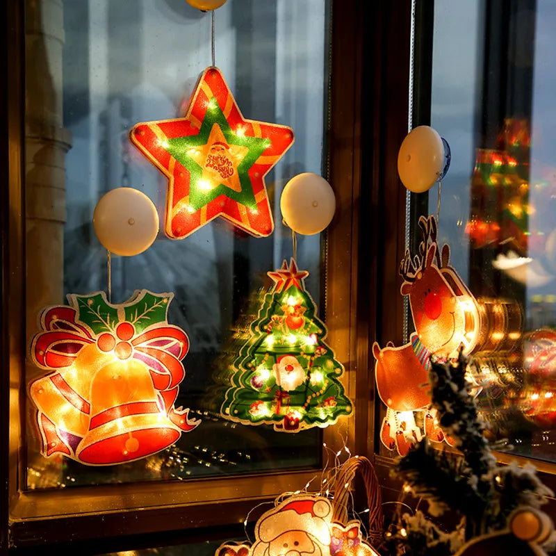 🎅Venta anticipada de Navidad🎄Luces colgantes navideñas para ventanas