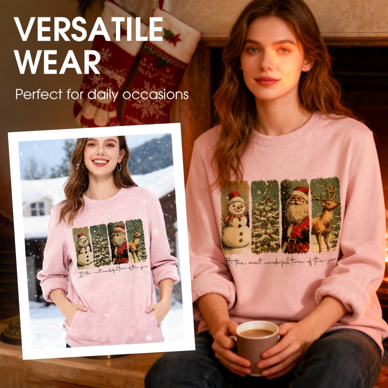 Top natalizio alla moda casual da donna