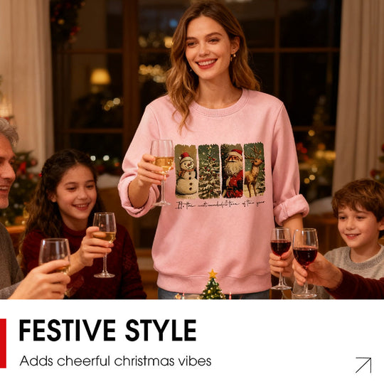 Haut de Noël décontracté et tendance pour femme