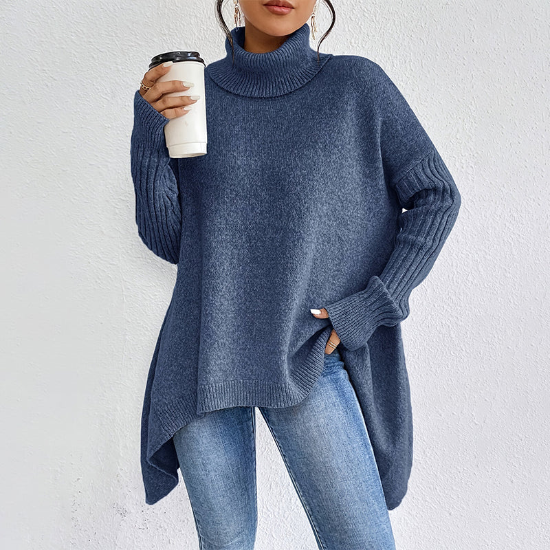 ⏳50 % Rabatt für begrenzte Zeit⏰Modischer Rollkragenpullover in Volltonfarbe für Damen👗