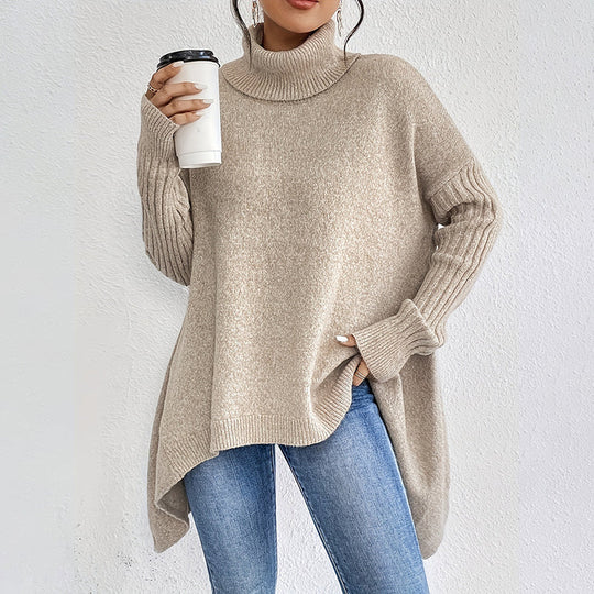 ⏳50 % Rabatt für begrenzte Zeit⏰Modischer Rollkragenpullover in Volltonfarbe für Damen👗
