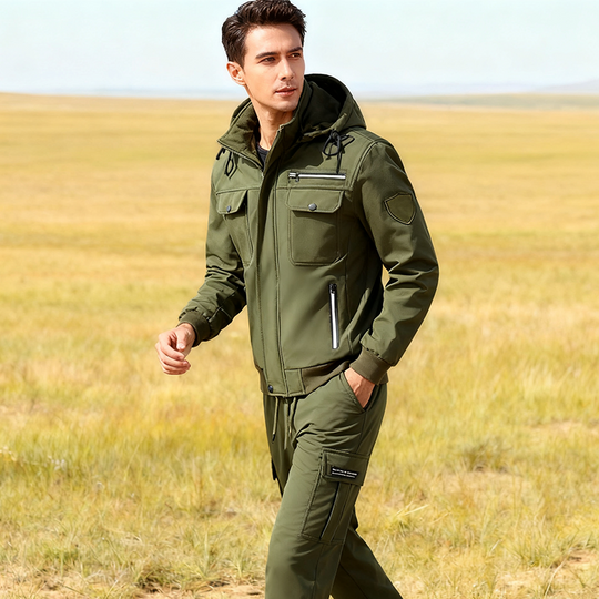 Chaqueta cortavientos aislante para hombre & Conjunto de pantalones