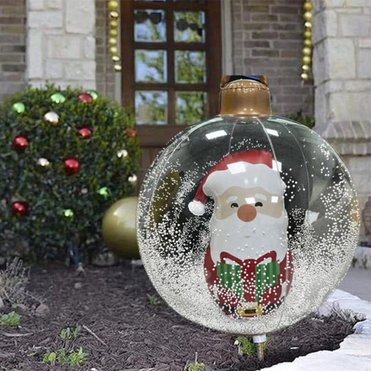 Boule décorée gonflable en PVC de Noël en plein air