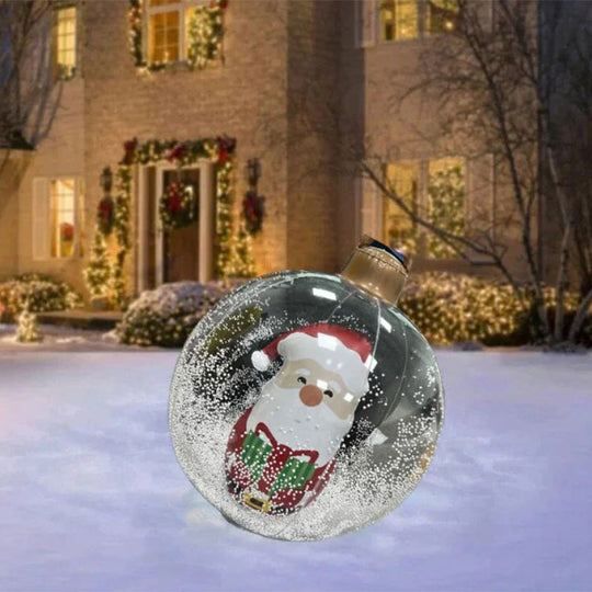 Boule décorée gonflable en PVC de Noël en plein air