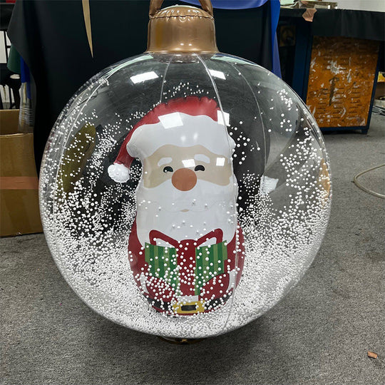Boule décorée gonflable en PVC de Noël en plein air