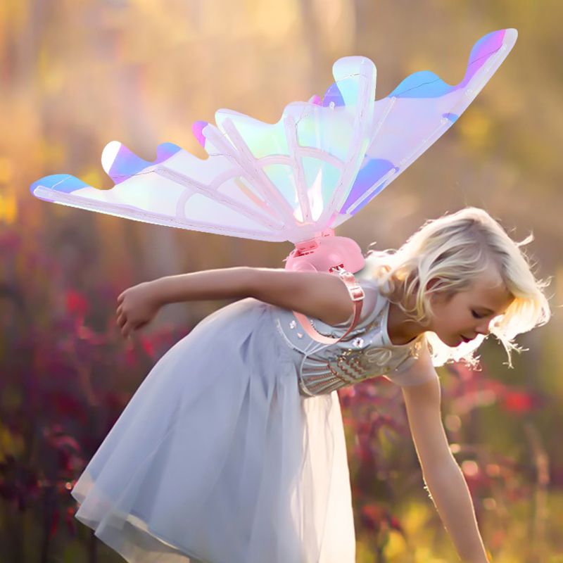 🎄Weihnachts-Schnäppchen 2025🎁Wiederaufladbare elektrische Feenflügel mit LED-Lichtern und Musik🧚‍♀️
