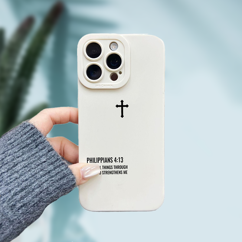 🔥50% off, while stocks last! 🎉Bible Text TPU Case for iPhone Galaxy,Shockproof Anti-Drop Phone Case Cute Gift for Her.