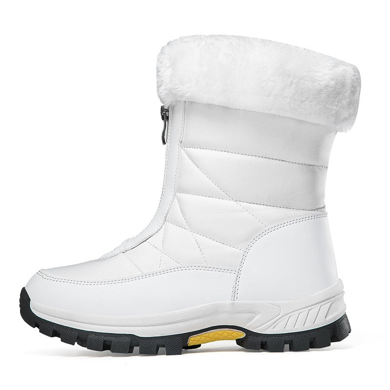 Rutschfeste, warme Schneestiefel für Damen mit Reißverschluss