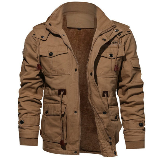 🔥 LAST DAY PROMOTION - 50%OFF 🔥Men's Winter Drawstring Cotton Military Driver Jacket - Comfort and Style Combined