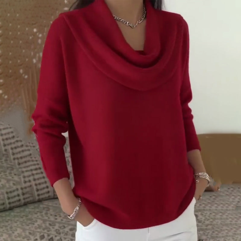Suéter elegante y acogedor con cuello vuelto para mujer