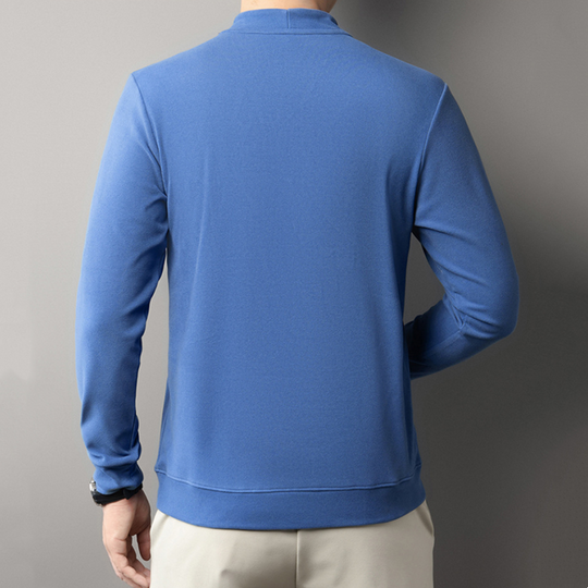 Men's Casual Quarter-Zip Long Sleeve Pullover Sweatshirt
