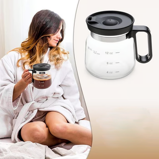 ☕Glass Pot Style Coffee Mug with Lid🎁