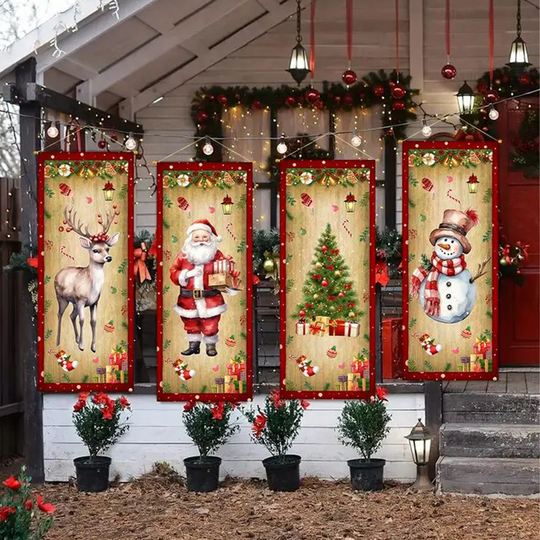 Christmas Door Banners 🎄 | Festive Holiday Decoration for Home & Parties