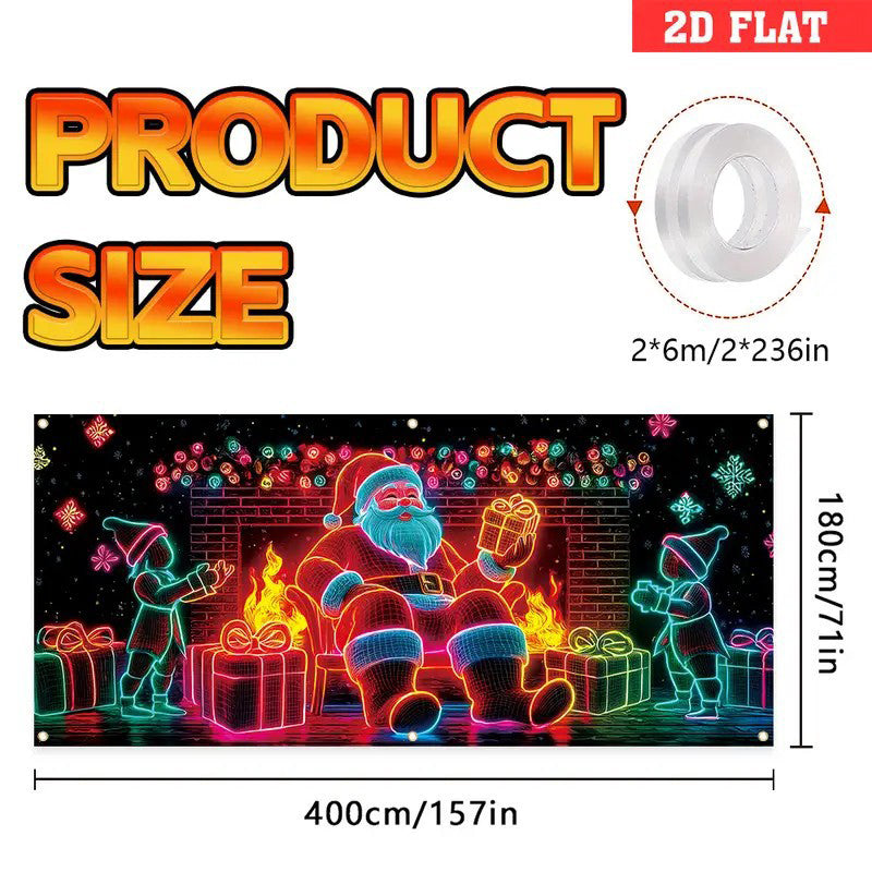 🎄Black Friday SALE 50% OFF!🔥Christmas Garage Door Cover Banner