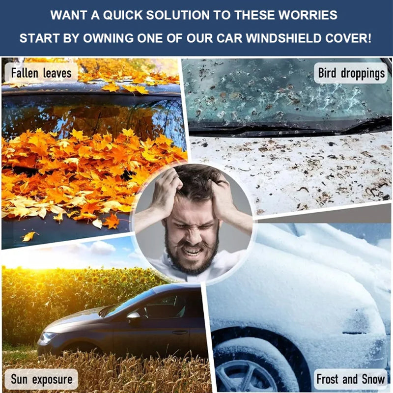 Car Windshield Cover with Suction Cups