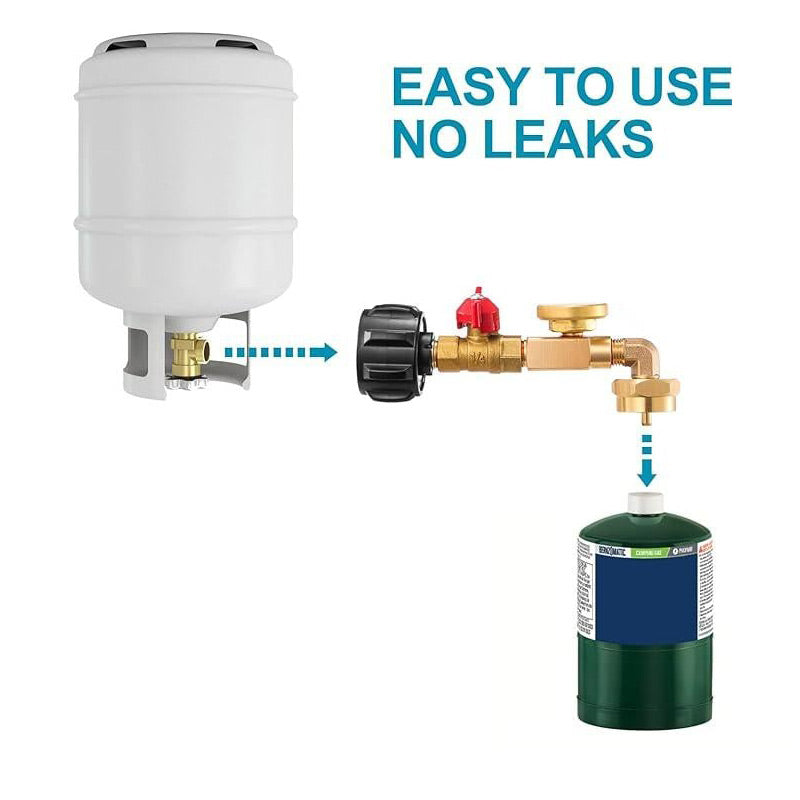 ✅Propane Refill Elbow Adapter with Gauge