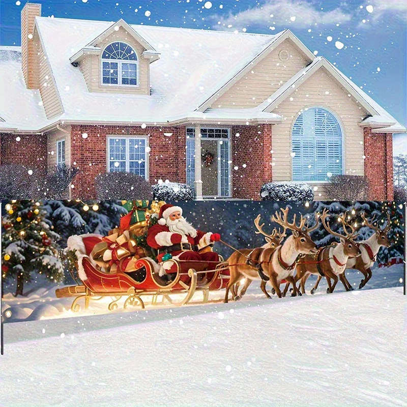 Outdoor Merry Christmas Hanging Banner