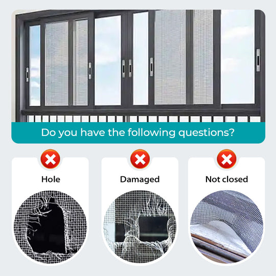 🔥 Self-Adhesive DIY Window Screen Repair Tape – Quick Fix for Holes & Tears, Easy No-Tool Repair