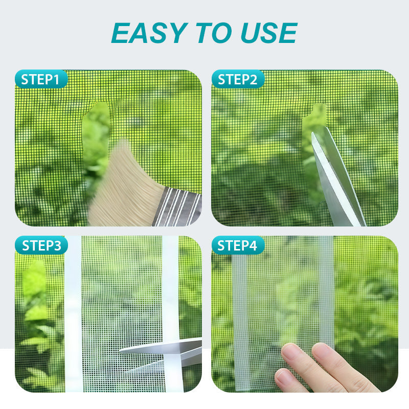 🔥 Self-Adhesive DIY Window Screen Repair Tape – Quick Fix for Holes & Tears, Easy No-Tool Repair
