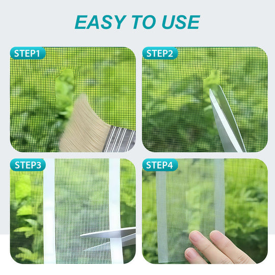 🔥 Self-Adhesive DIY Window Screen Repair Tape – Quick Fix for Holes & Tears, Easy No-Tool Repair