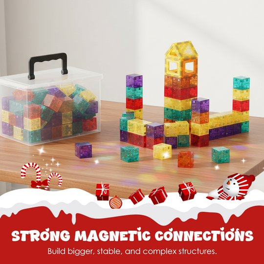 🥳2026 HOT SALE🥳💞50K+ SOLD!🔵🟡 LAST DAY 50% OFF! Magnetic Building Set – Learn geometry & spatial skills. 6‑sided magnets, see‑through colors. A gift that grows brains! 🧠✨