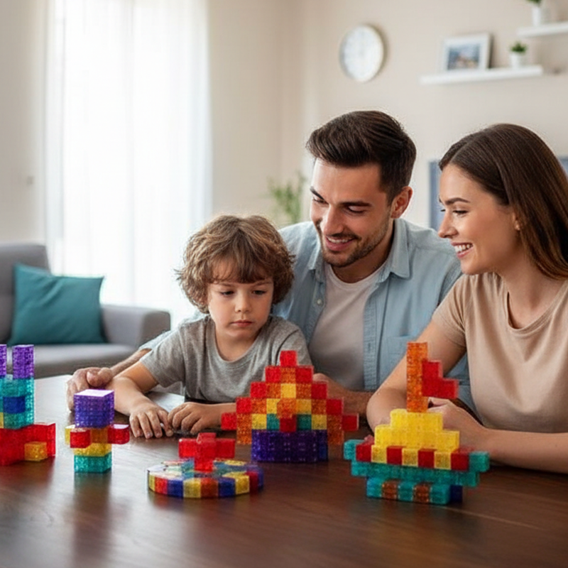 🥳2026 HOT SALE🥳💞50K+ SOLD!🔵🟡 LAST DAY 50% OFF! Magnetic Building Set – Learn geometry & spatial skills. 6‑sided magnets, see‑through colors. A gift that grows brains! 🧠✨