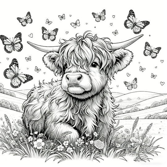 🎄Only ￡11.99!!!🎅2026 Christmas Sale - 60% OFF🐮Highland Cow Coloring Book