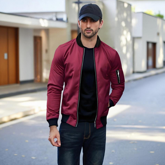 ⏳Limited-time 50% off⏰Men's Classic Zip-Up Bomber Jacket🧥