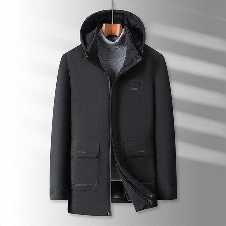 Men's Plush-Lined Hooded Winter Parka