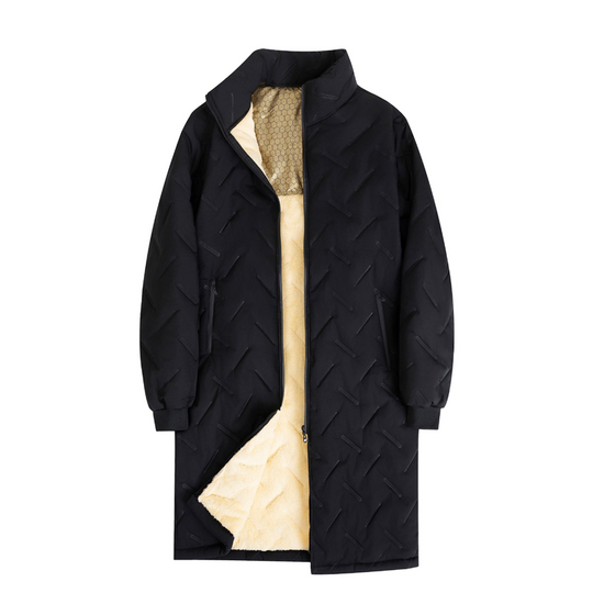 Men's Mid-Length Winter Padded Coat With Plush Lining🚛Free Shipping