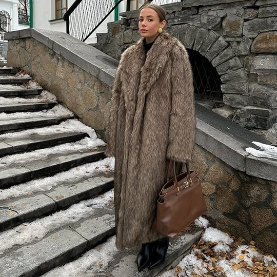 💖Women's Elegant Long Faux Fur Coat💖