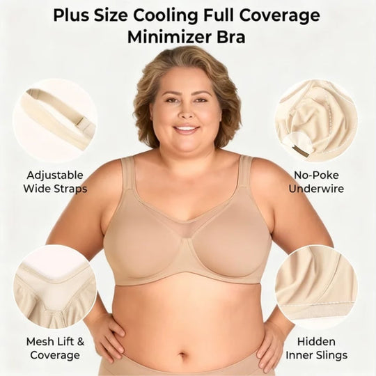 ⏳💐Hot Sale Only £7.99!!!🖤Women's Elegant Sheer Full Coverage Non-padded Plus Size Bra